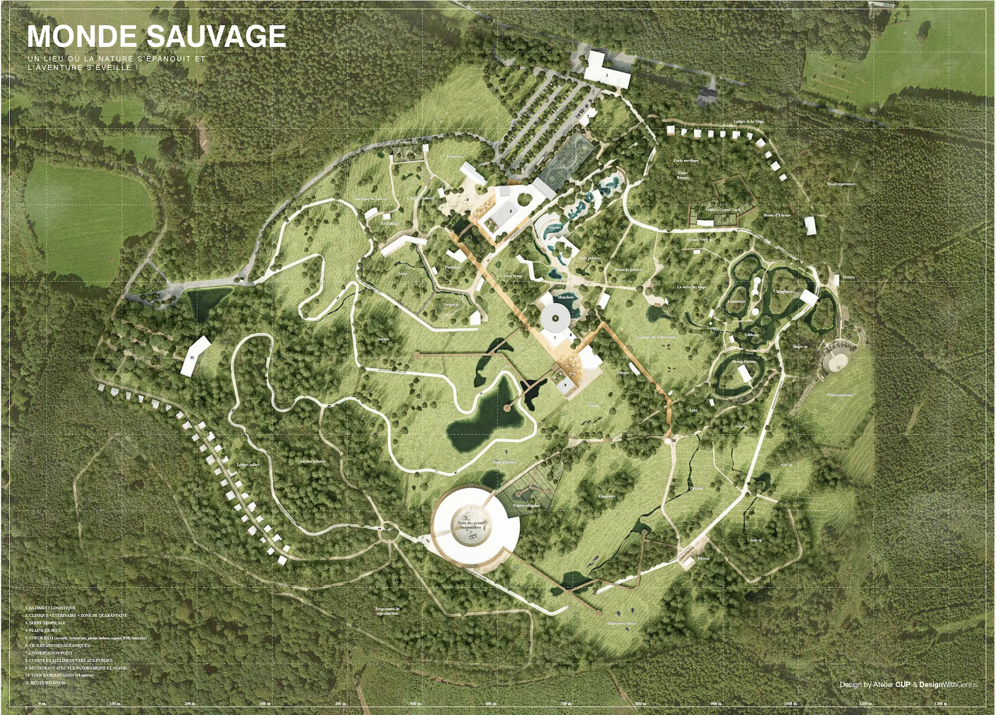 Plan du parc Le Monde Sauvage